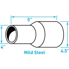 Truck Exhaust Expanded Adaptor, Mild Steel - 4" / 4.5" Outside Diameter